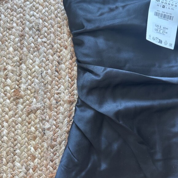 ZARA Draped Satin Scarf Top – Black – Size M – NWT 🖤 - Picture 9 of 11